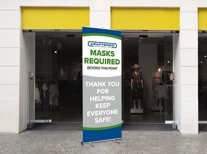 storefront masks required covid safety graphics